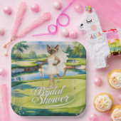 GOLF VRIJGEZELLENFEEST voor Cat Lover golfer Papieren Bordje (Feest)