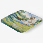 GOLF VRIJGEZELLENFEEST voor Cat Lover golfer Papieren Bordje (Gebogen)