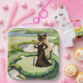 GOLF VRIJGEZELLENFEEST voor Cat Lover golfer Papieren Bordje (Feest)