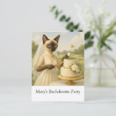 GOLF vrijgezellenfeest voor kattenmoeder vrouwelij Briefkaart (Staand voorkant)