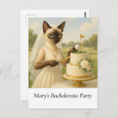 GOLF vrijgezellenfeest voor kattenmoeder vrouwelij Briefkaart (Voorkant / Achterkant)