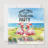 Golf Vrolijk Kerstfeest met Santa Flamingo (Voorkant)