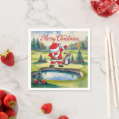 Golf Vrolijk Kerstfeest met Sinterklaas dabbing Servet (Insitu)