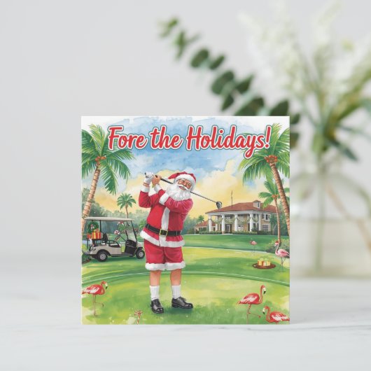 Golf Vrolijk Kerstfeest met Sinterklaas en flaming (Staand voorkant)