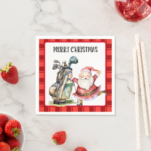 Golf Vrolijk Kerstfeest met Sinterklaas en golftas Servet (Insitu)