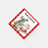 Golf Vrolijk Kerstfeest met Sinterklaas en golftas Servet (Hoek)