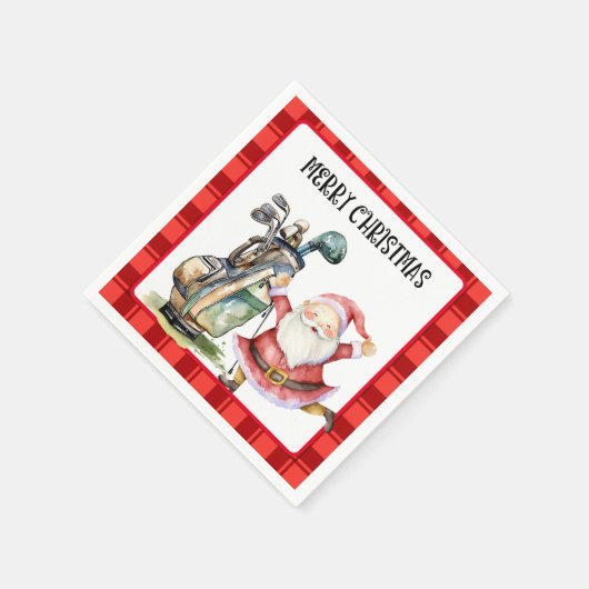 Golf Vrolijk Kerstfeest met Sinterklaas en golftas Servet (Hoek)