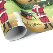 Golf Vrolijk Kerstfeest met Sinterklaas op Groen Cadeaupapier (Rol Hoek)