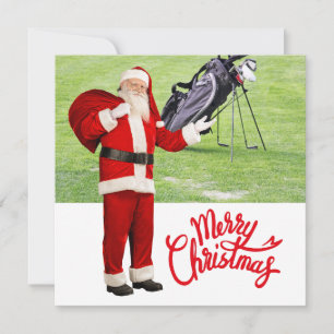 Golf Vrolijk Kerstfeest met Sinterklaas op Groen Feestdagenkaart