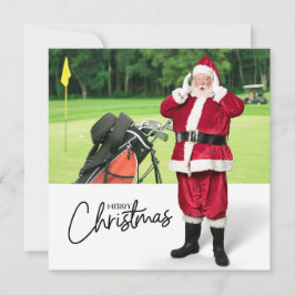 Golf Vrolijk Kerstfeest met Sinterklaas op Groen Feestdagenkaart