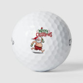 Golf Vrolijk Kerstfeest met Sinterklaas voor golfe Golfballen (Voorkant)