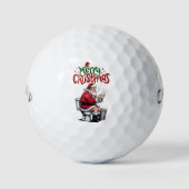 Golf Vrolijk Kerstfeest met Sinterklaas voor golfe Golfballen (Voorkant)