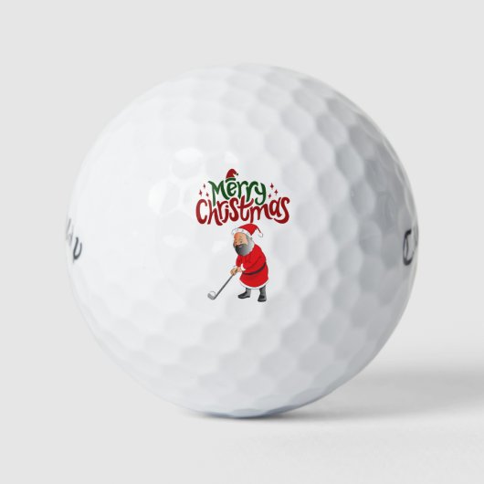 Golf Vrolijk Kerstfeest met Sinterklaas voor golfe Golfballen (Voorkant)