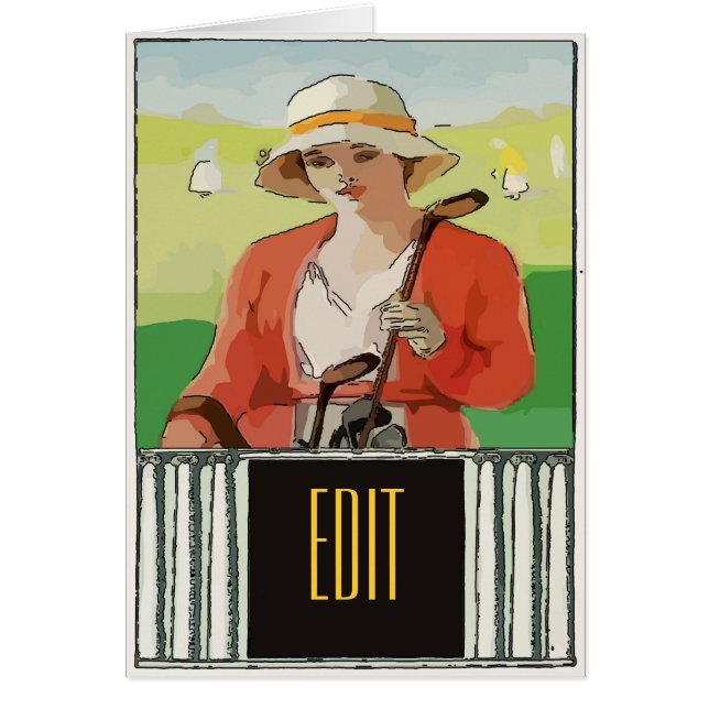 Golf, Vrouw, bewerkt tekst (Voorkant)