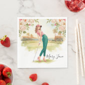 Golf Vrouw golfer op golfbaan Servet (Insitu)