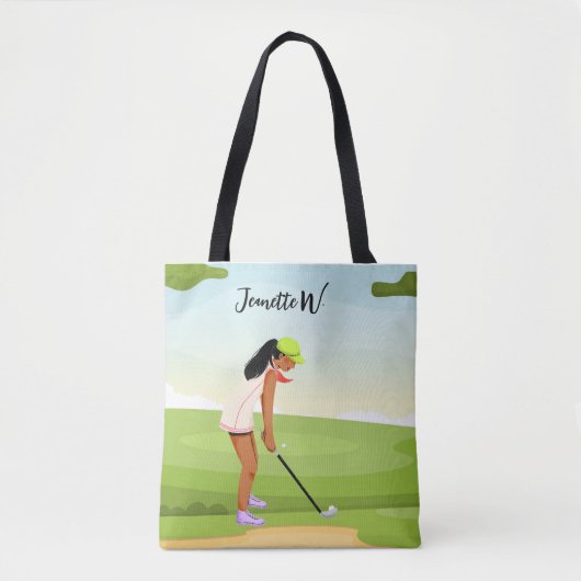 Golf Vrouwen golfer stijlvol weekend Canvas tas (Voorkant)