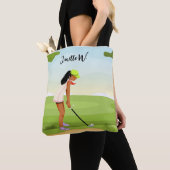 Golf Vrouwen golfer stijlvol weekend Canvas tas (Dichtbij)