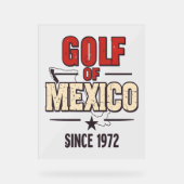 Golf Vrouwen Sociale Club Bloemen Acryl Bord (Voorkant)