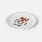 Golf Vrouwen Sociale Club Bloemen Papieren Bordje (Gekanteld)