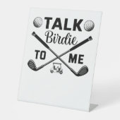 Golf Vrouwen Sociale Club Bloemen Reclamebord Met Voetstuk (Voorkant)