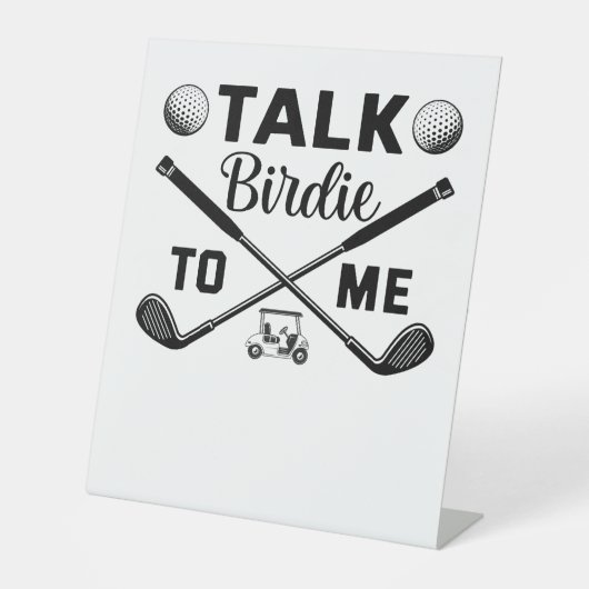 Golf Vrouwen Sociale Club Bloemen Reclamebord Met Voetstuk (Voorkant)