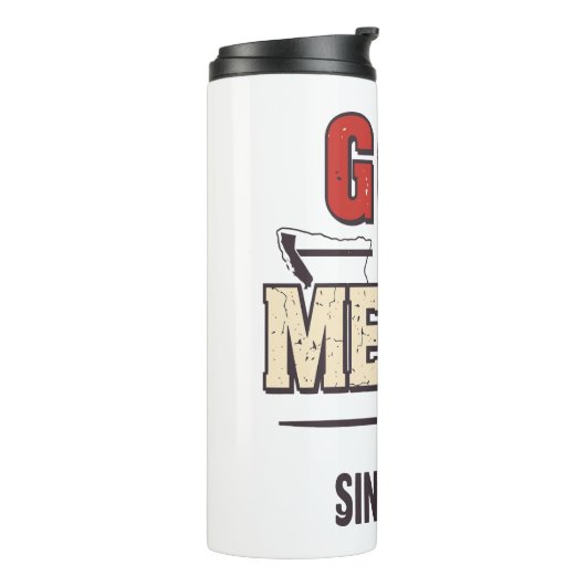 Golf Vrouwen Sociale Club Bloemen Thermosbeker (Gedraaid links)