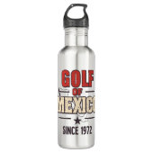 Golf Vrouwen Sociale Club Bloemen Waterfles (Voorkant)