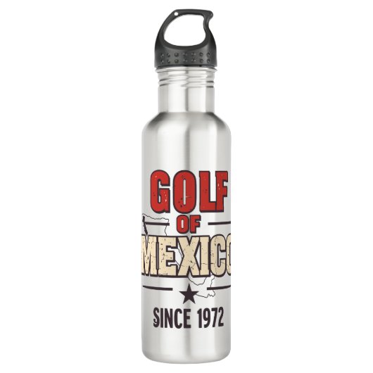 Golf Vrouwen Sociale Club Bloemen Waterfles (Voorkant)