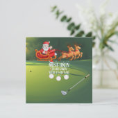 Golf Waarschijnlijk om Kerstman te raken met golfb Feestdagenkaart (Staand voorkant)