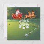 Golf Waarschijnlijk om Kerstman te raken met golfb Feestdagenkaart (Voorkant)
