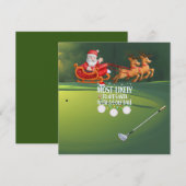 Golf Waarschijnlijk Santa te raken met golfbal gra Feestdagenkaart (Voorkant / Achterkant)