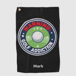 Golf Waarschuwing Ernstige Verslaving Grappige Gol Golfhanddoek