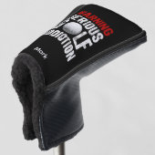 Golf Waarschuwing Ernstige Verslaving Grappige Gol Golfheadcover (3/4 voorkant)