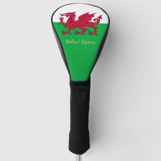 Golf Wales & Welsh Flag sport golfclubs Hoesjes Golfheadcover (Voorkant)
