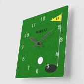 Golf Wall Clock Vierkante Klok (Hoek)