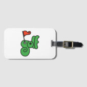 Golf Wang Levendig Groen en Rood Bagagelabel (Voorkant (horizontaal))