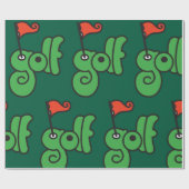 Golf Wang Levendig Groen en Rood Cadeaupapier (Vlak)