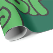 Golf Wang Levendig Groen en Rood Cadeaupapier (Rol Hoek)