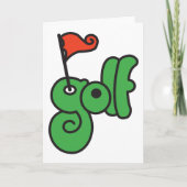 Golf Wang Levendig Groen en Rood Kaart (Voorkant)