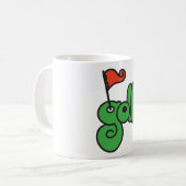 Golf Wang Levendig Groen en Rood Koffiemok (Voorkant links)