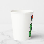 Golf Wang Levendig Groen en Rood Papieren Bekers (Rechts)
