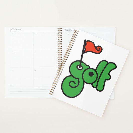 Golf Wang Levendig Groen en Rood Planner (Display)