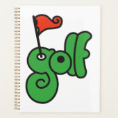 Golf Wang Levendig Groen en Rood Planner (Voorkant)