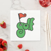 Golf Wang Levendig Groen en Rood Servet (Insitu)