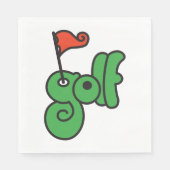 Golf Wang Levendig Groen en Rood Servet (Voorkant)