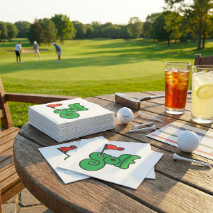 Golf Wang Levendig Groen en Rood Servet