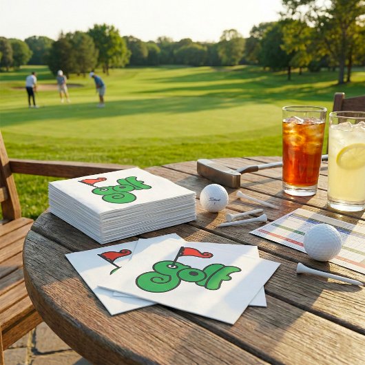 Golf Wang Levendig Groen en Rood Servet