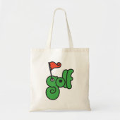 Golf Wang Levendig Groen en Rood Tote Bag (Voorkant)