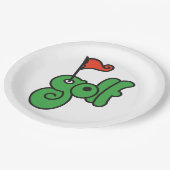 Golf Wang Vibrant Green and Red Papieren Bordje (Gekanteld)
