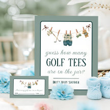 Golf Wasklijn Baby Shower Raden Spel Bord